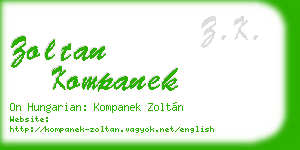 zoltan kompanek business card